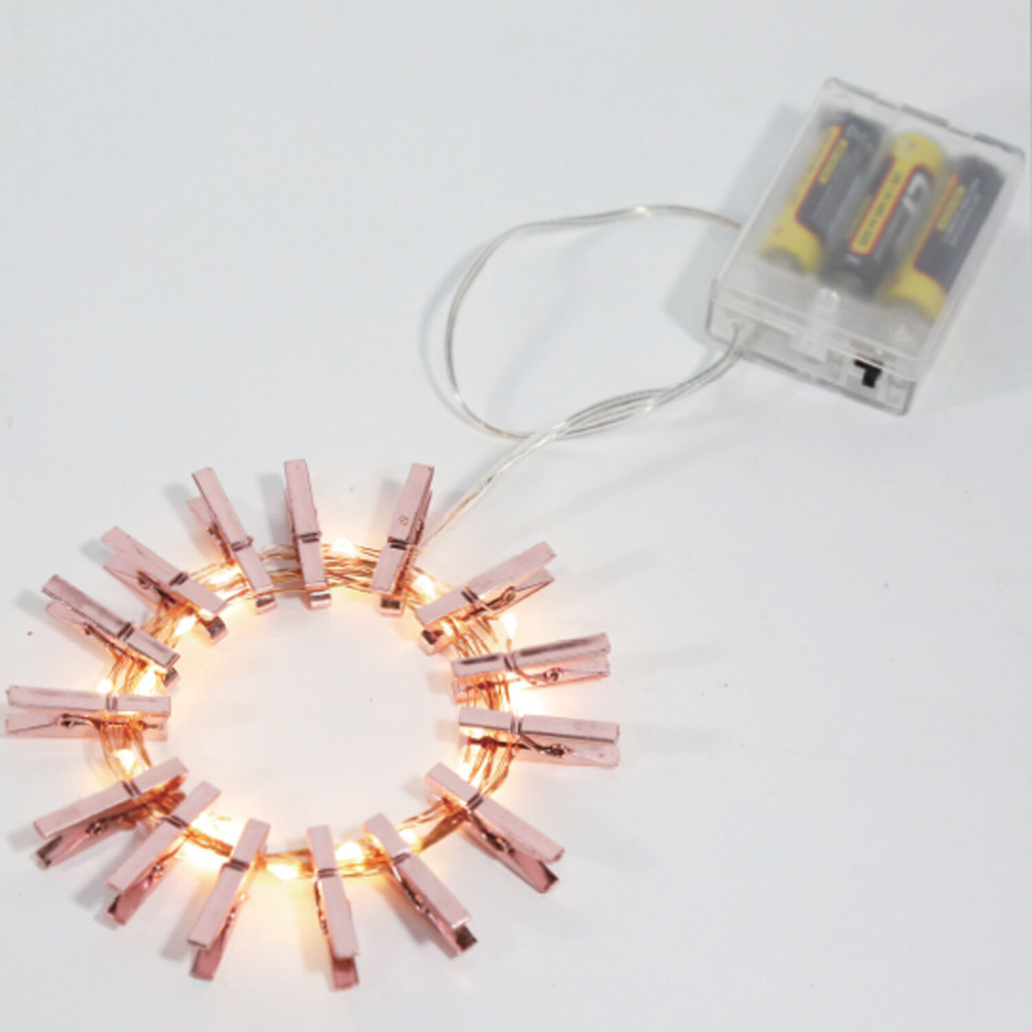 20 LED Rose Gold Photo Clips String Light - Home Store + More