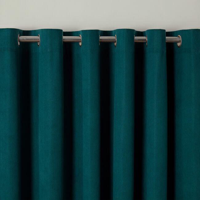 BLACKOUT & THERMAL CORDUROY TEAL 66x54 Curtain