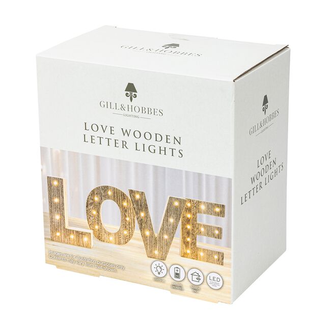 Love Wooden Letter Lights