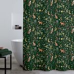 CATHERINE LANSFIELD ENCHANTED TWILIGHT FOREST GREEN Shower Curtain 