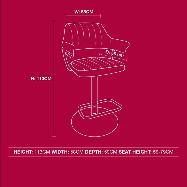 BELMONT Barstool Brown