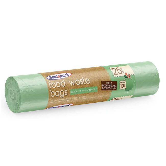 25 Pack Food Waste Bags 10L