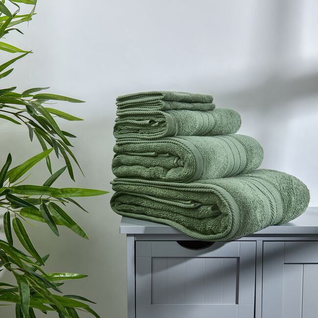 450GSM ZERO TWIST MOSS GREEN 50x90 Hand Towel