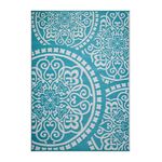 Mosaic Tile Outdoor Rug 150cm x 210cm - Duck Egg