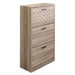 Herringbone Haven Three Door Shoe Cabinet