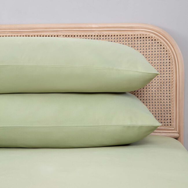 HOUSEWIFE PILLOWCASE PAIR Brushed Cotton Twill Forest