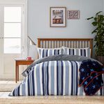 HELENA SPRINGFIELD SINGLE DUVET COVER Huntington Stripe Blue