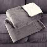NICOLE DAY MINK SHERPA GREY 130x170cm Throw