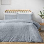 CATHERINE LANSFIELD SINGLE DUVET COVER Crinkle Seersucker Blue