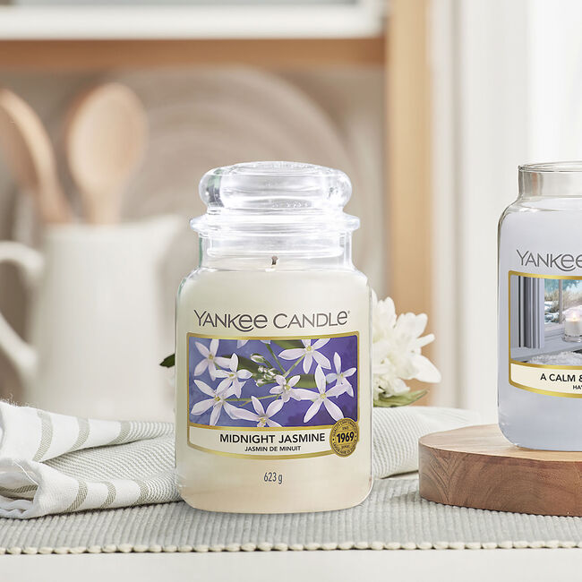 Yankee Candle Midnight Jasmine Large Jar Home Store + More