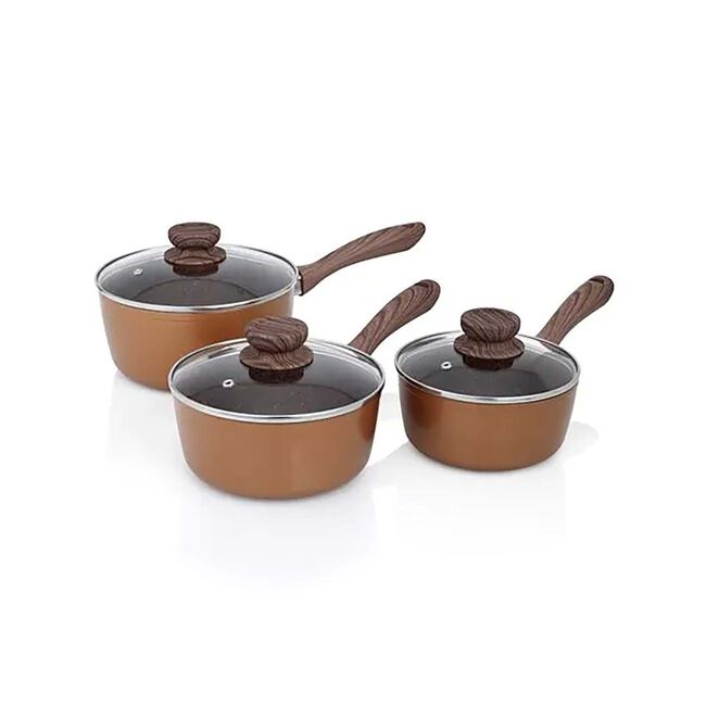 JML Copper Stone 3 Piece Cookware Set 