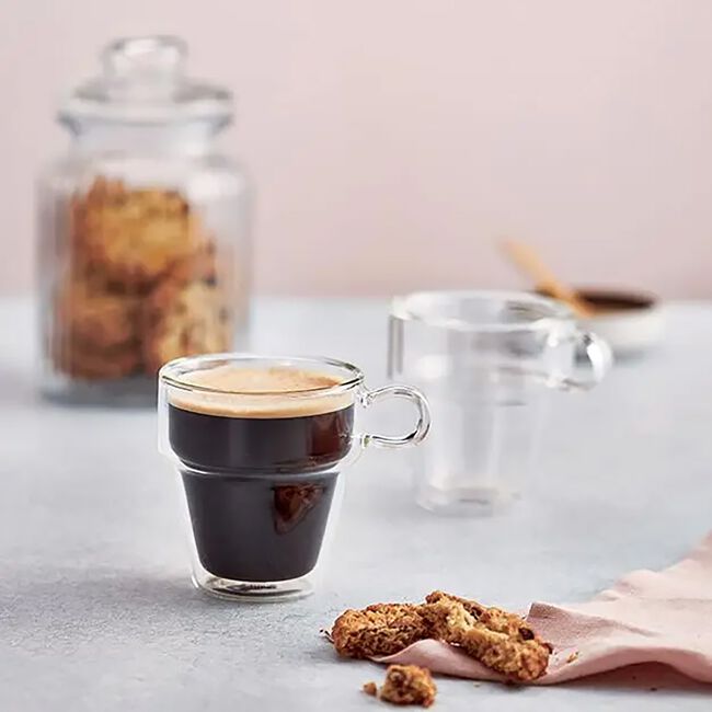 Judge 2 Double Wall Stackable Glass Coffee Cup