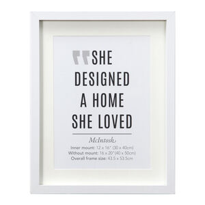 40X50CM MCINTOSH WHITE POSTER Frame