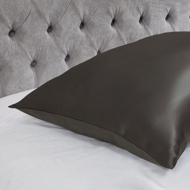 PILLOWCASE Silk Charcoal 9C