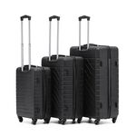 LARGE Lightweight Hardshell Luggage - Black