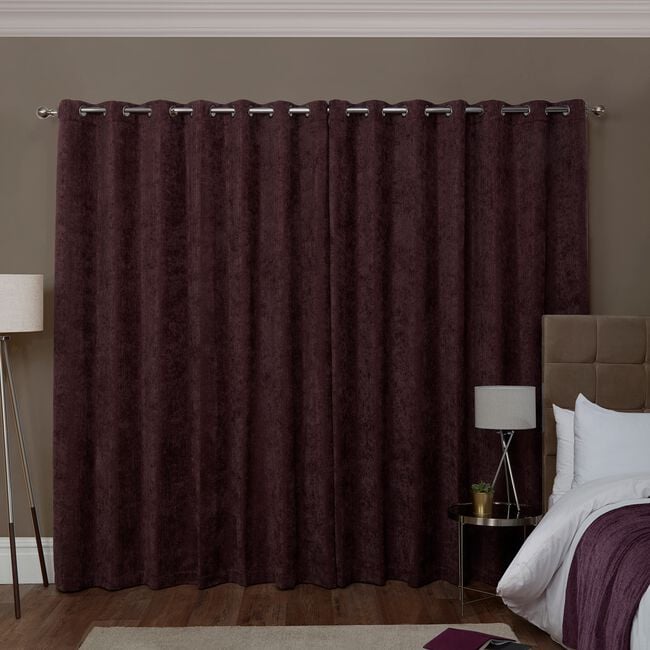 BLACKOUT & THERMAL HERRINGBONE MAUVE 132x90 Cur