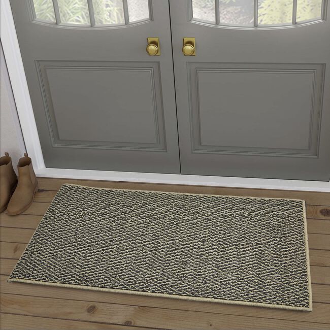 Sahara Doormat 60x110cm - Ivory & Charcoal