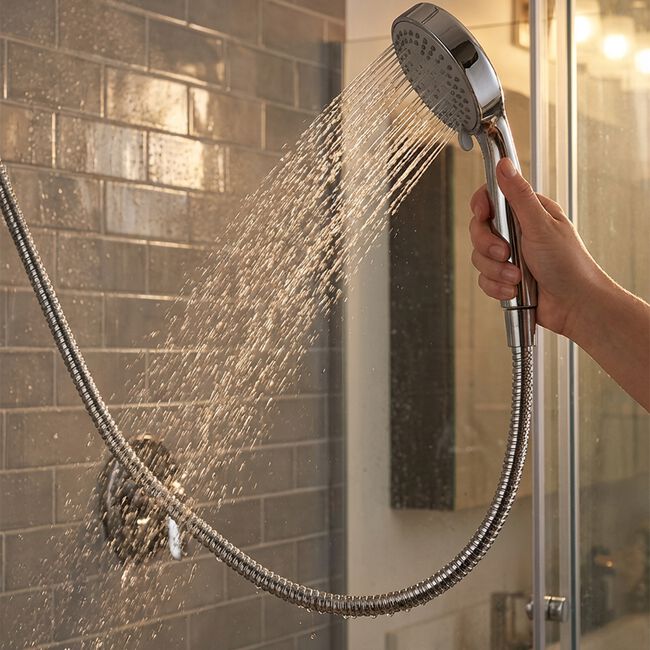 De Vielle 2M Chrome Shower Hose