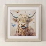 Highland Cow Jewelled Wall Art 60cm x 60cm