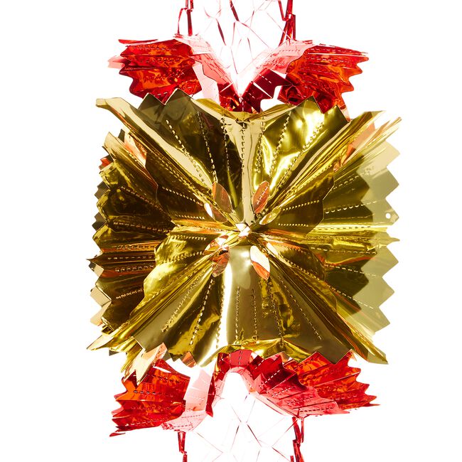 4 Section Red and Gold Garland 2.7m