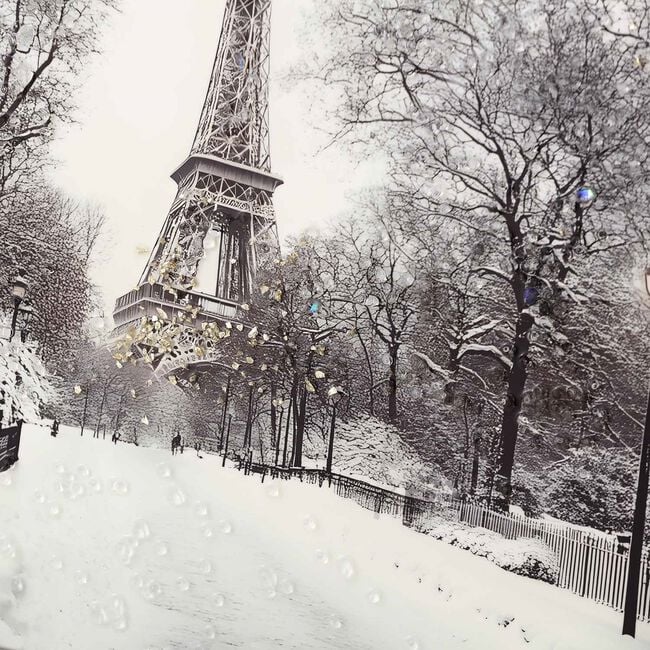 Paris Jewelled Framed Art 60cm x 60cm
