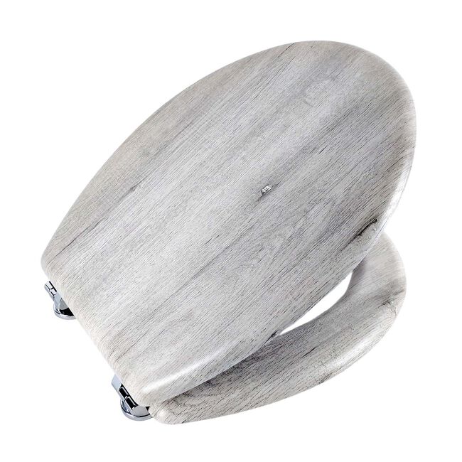 MODERN GREY OAK EFFECT Toilet Seat