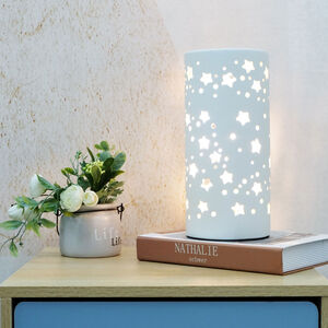 Ceramic Sculptured Stars Table Lamp
