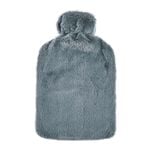 Grey Faux Fur Hot Water Bottle 