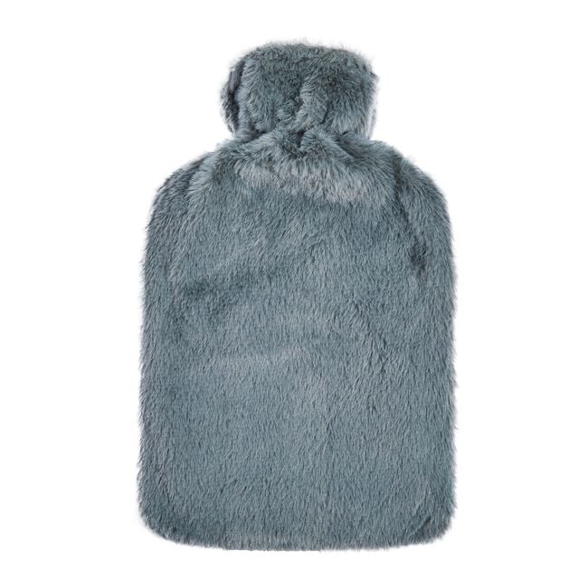 Grey Faux Fur Hot Water Bottle 