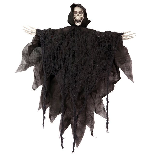 Halloween Grim Reaper In Black Cloak 75cm