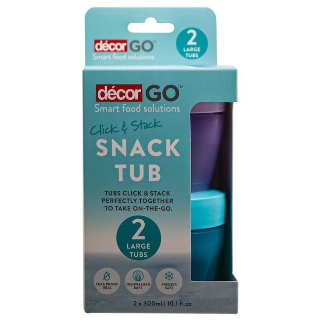 Decor Go 300ml Snack Tub 2 Pack