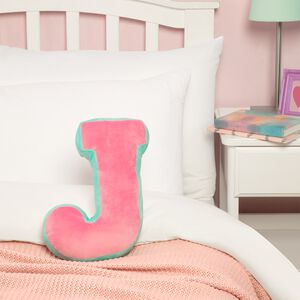 LETTER J Cushion Pink/Duck Egg