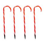 Set Of 4 Candy Cane Path Lights