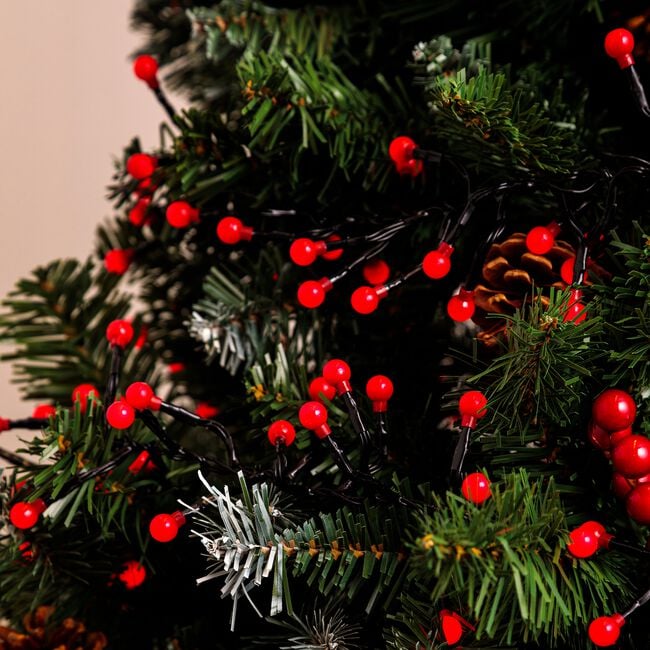 500 Red Berry Cluster Lights