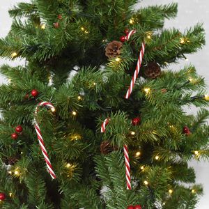 Candy Cane Christmas Tree Decorations - 6 Pack