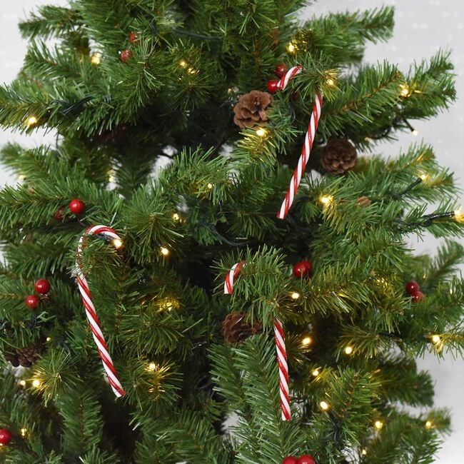 Candy Cane Christmas Tree Decorations - 6 Pack