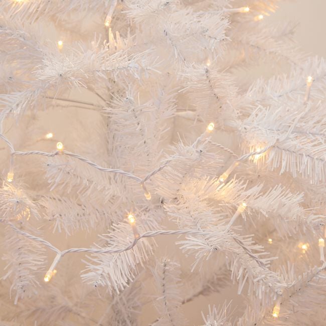 200 WARM WHITE Led Lights W/ White Cable