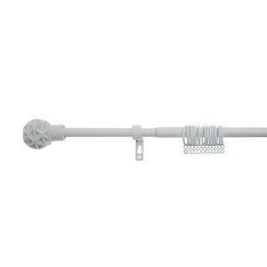 Extendable Geo Curtain Pole 19mm - White