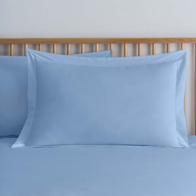 OXFORD PILLOWCASE PAIR Luxury Percale Airforce Blue 12L