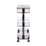 Storage Master 3-Tier Rolling Trolley Cart