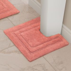 COTTON BORDER ROSE 50x50 Pedestal Mat