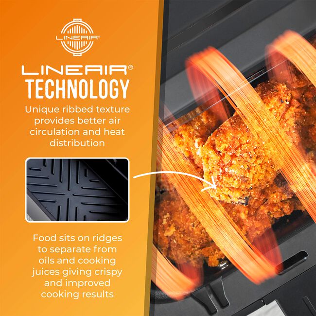 Tower Black Rectangular Air Fryer Tray - 2 Pack