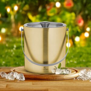 Viners Barware 1.5L Double Wall Ice Bucket - Gold