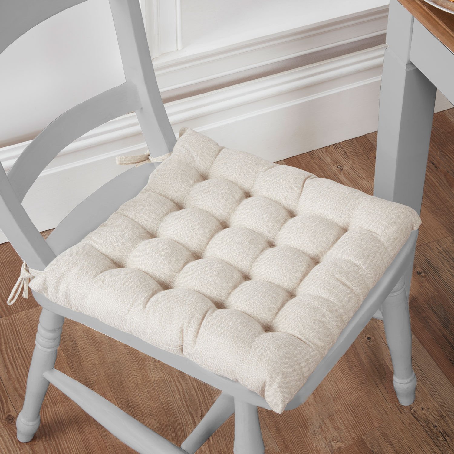 Furniture Cushions White Chair Cushions With Ties Off White Square