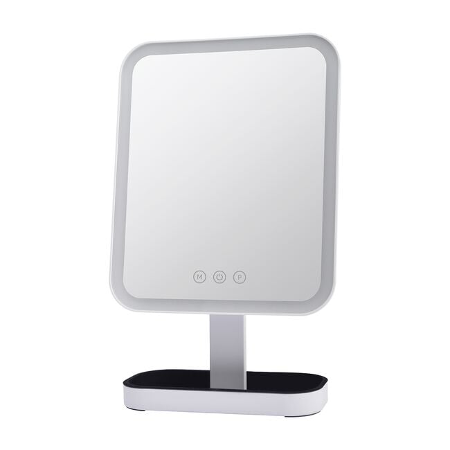 Visage White LED Bathroom Mirror with Tray