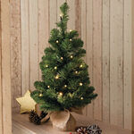Pre-Lit 2ft Christmas Tree with Hessian Base 