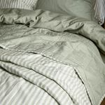 YARD HEBDEN STRIPE EUCALYPTUS/BAY GREEN 150x200cm Bedspread 