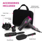 Carmen Neon 2000W Hair Dryer & Brushes Set