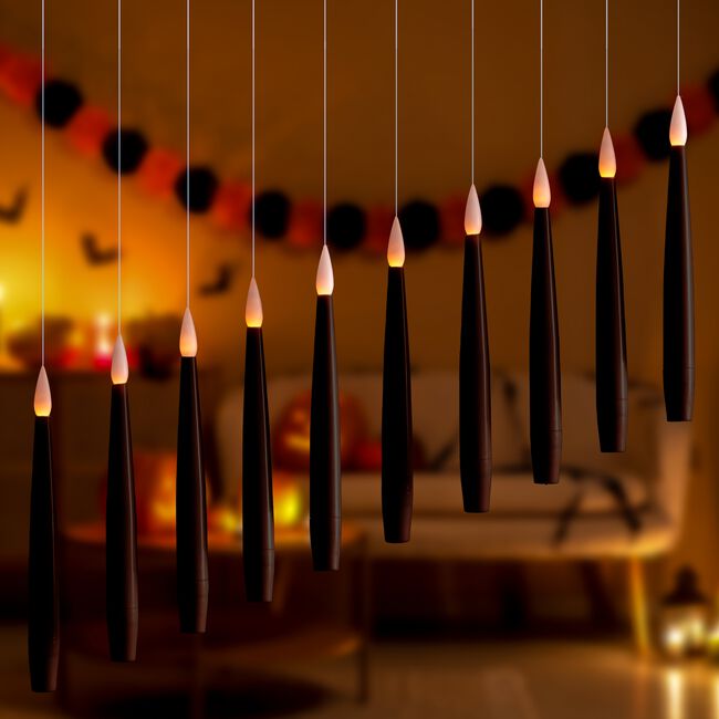 10 Hanging LED Candles 