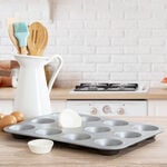 Baker & Salt Silver Muffin Tray 12 Cup
